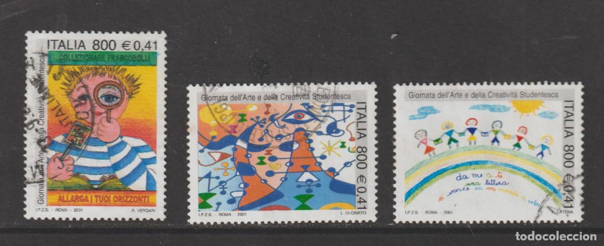 Sellos: Italia 2001 - Yvert 2498/2500 usado