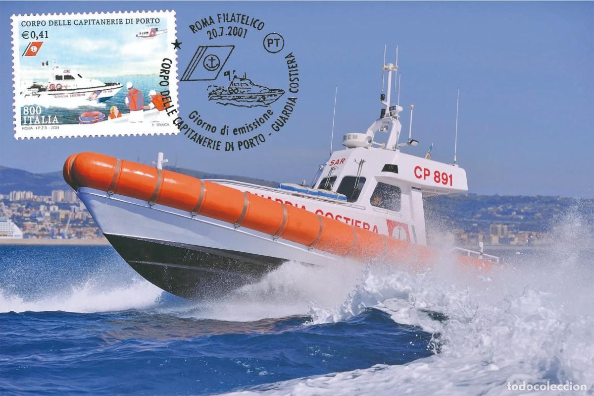 Sellos: Italia 2001 - Corpo della capitanerie di porto carte maximum