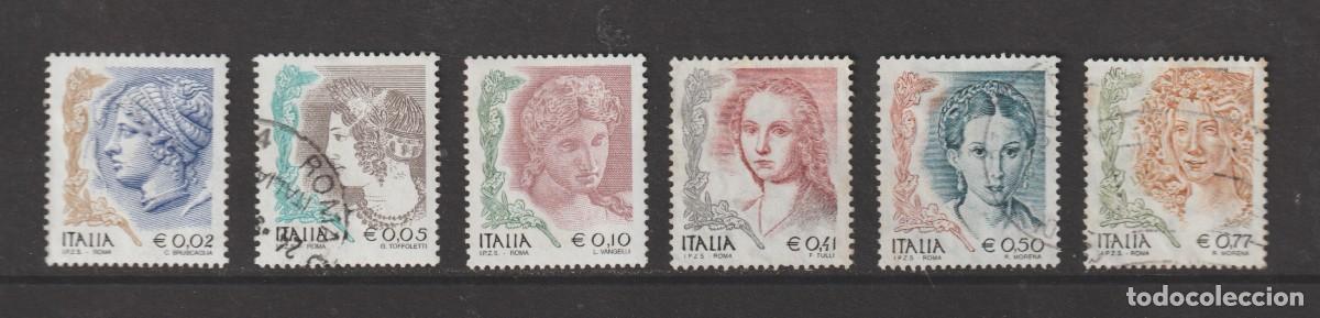 Sellos: Italia 2002 - Yvert 2533/2539 incompleta usado