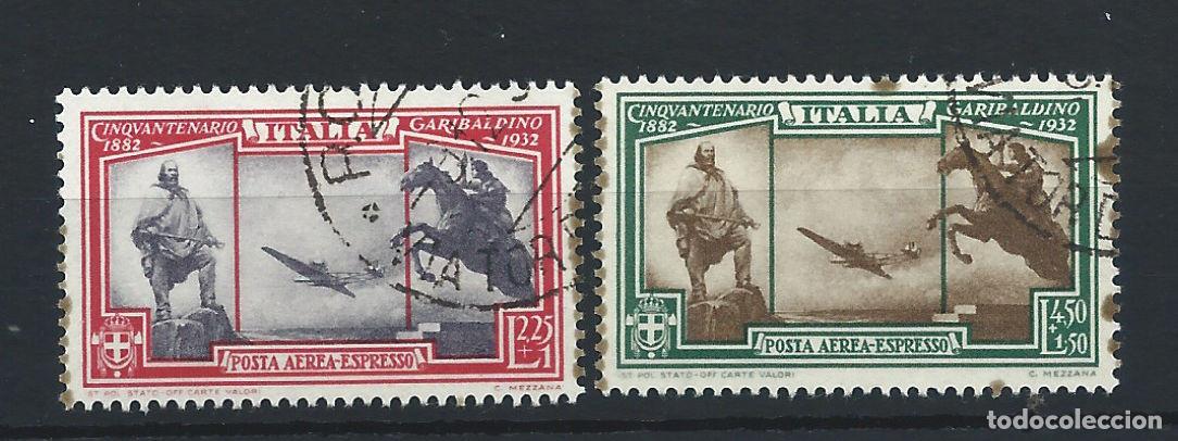 Sellos: Italie PA N&deg;37/38 Obl (FU) 1932 - Statues de Garibaldi et d'Anita Garibaldi