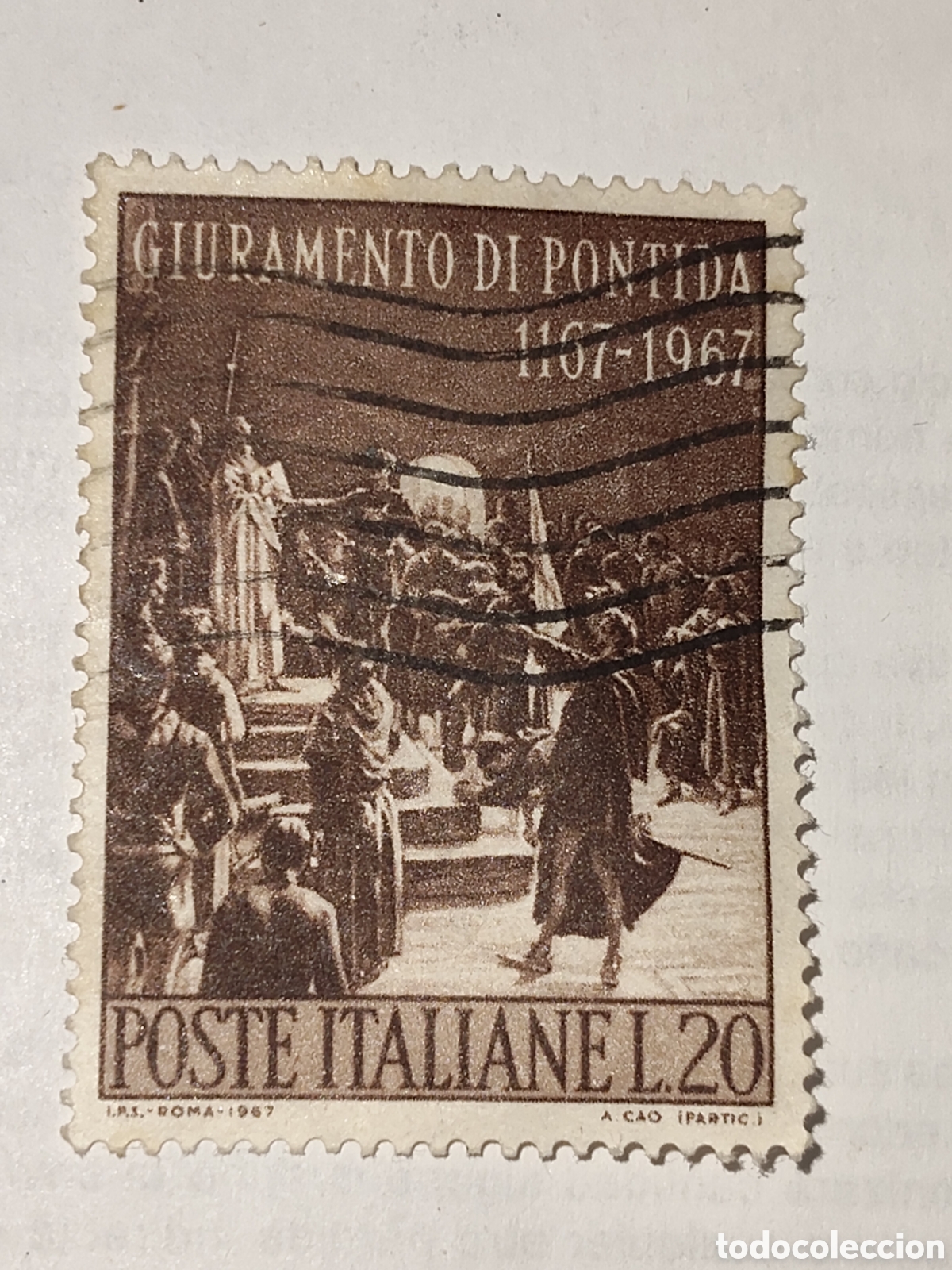 Sellos: Sello de Italia Octavo Centenario del juramento de Pontida 1967