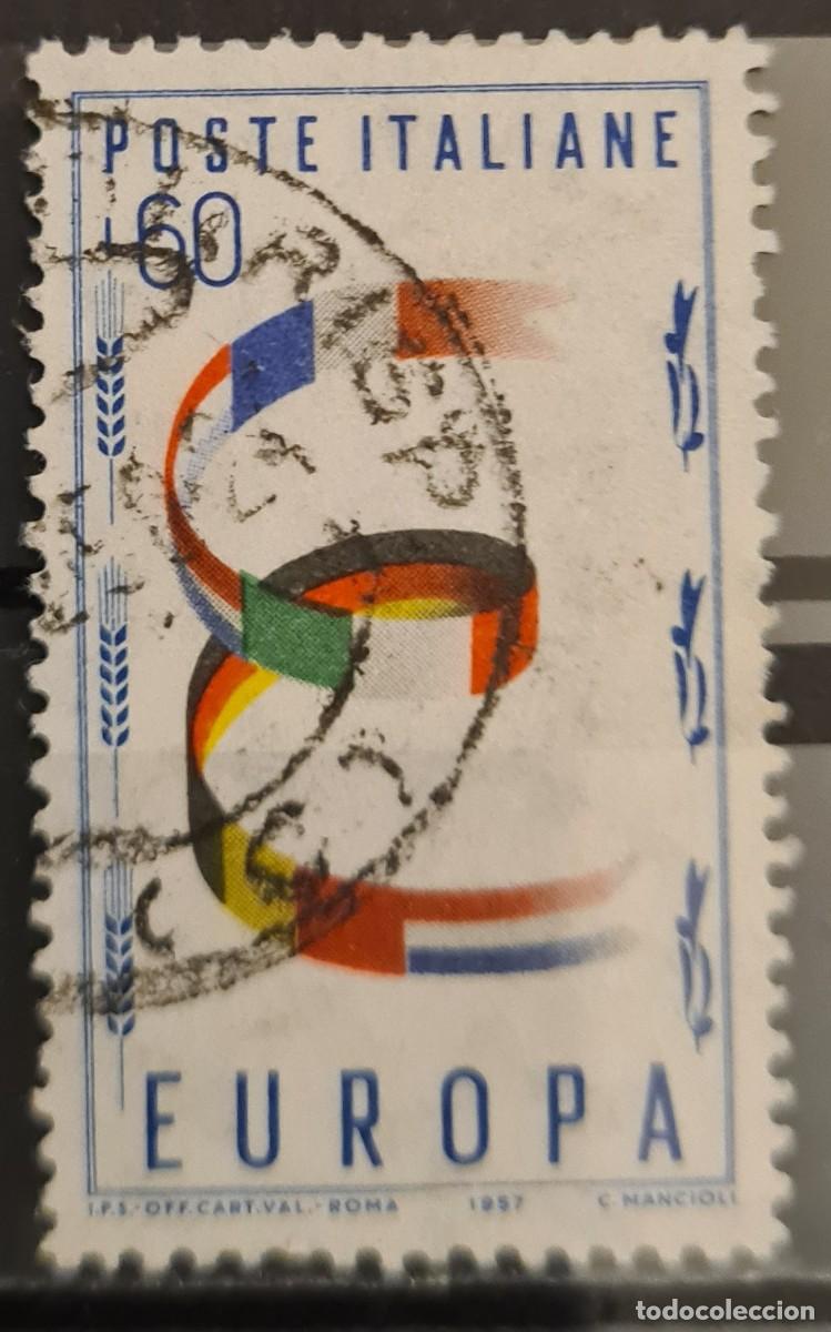 Sellos: Sello usado de Italia 1957: Europa