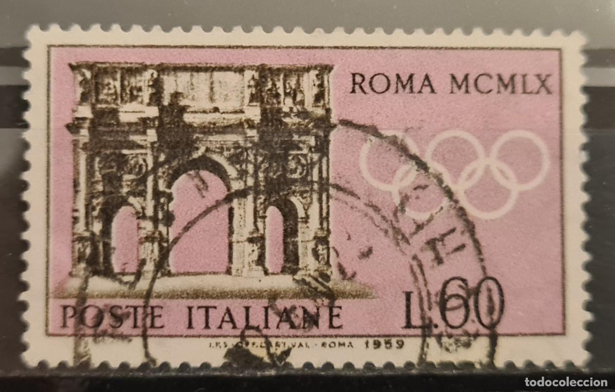 Sellos: Sello usado de Italia 1959: Preludio de los Juegos Ol&iacute;mpicos de Roma 1960