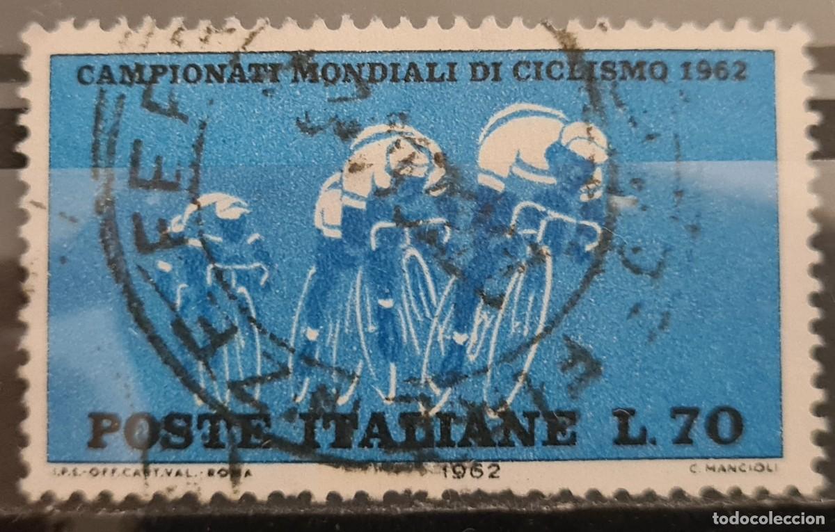 Sellos: Sello usado de Italia 1962: Campeonato del Mundo de Ciclismo