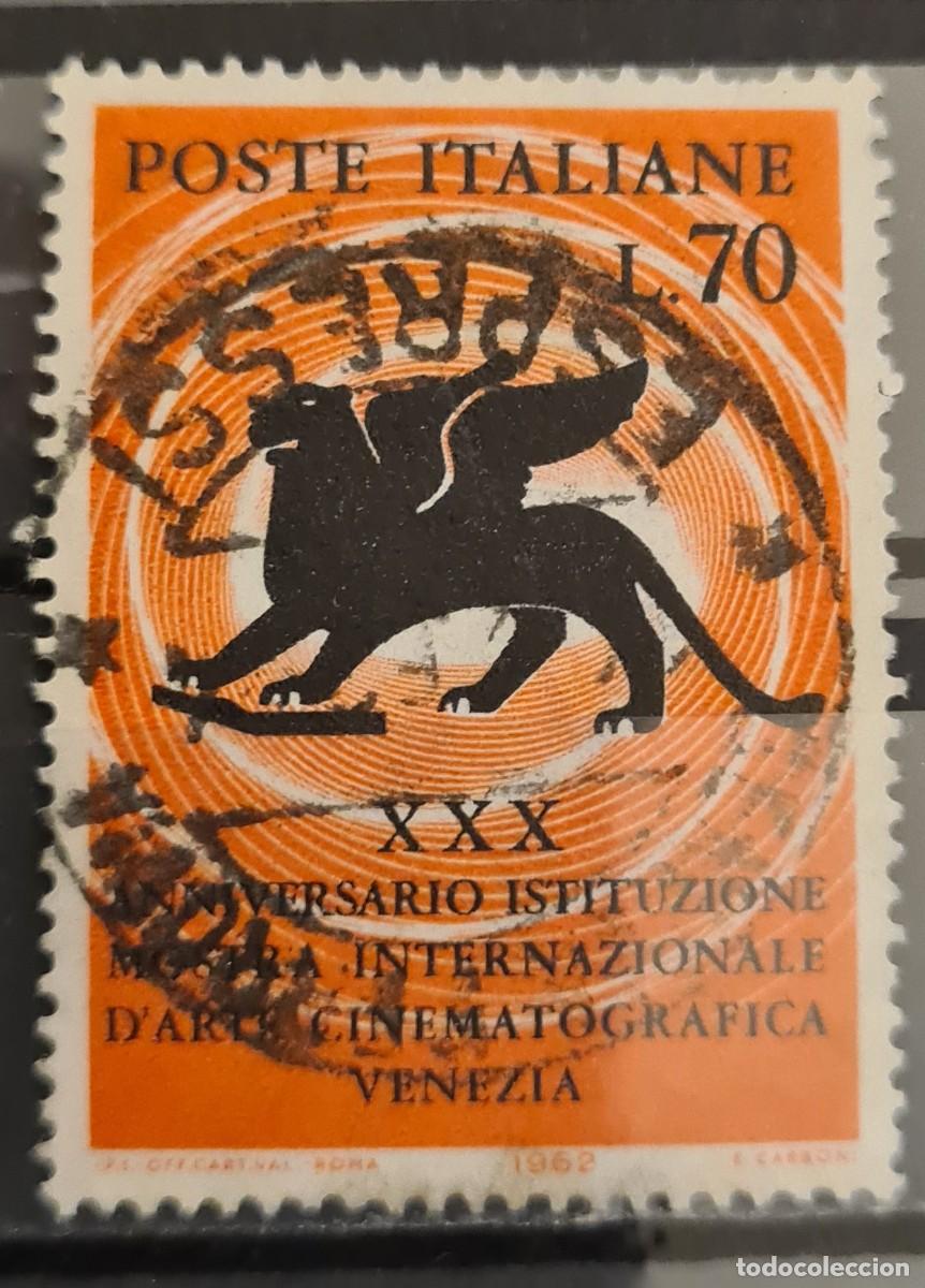 Sellos: Sello usado de Italia 1962: XXX aniversario del Festival Internacional de Arte Cinematogr&aacute;fico