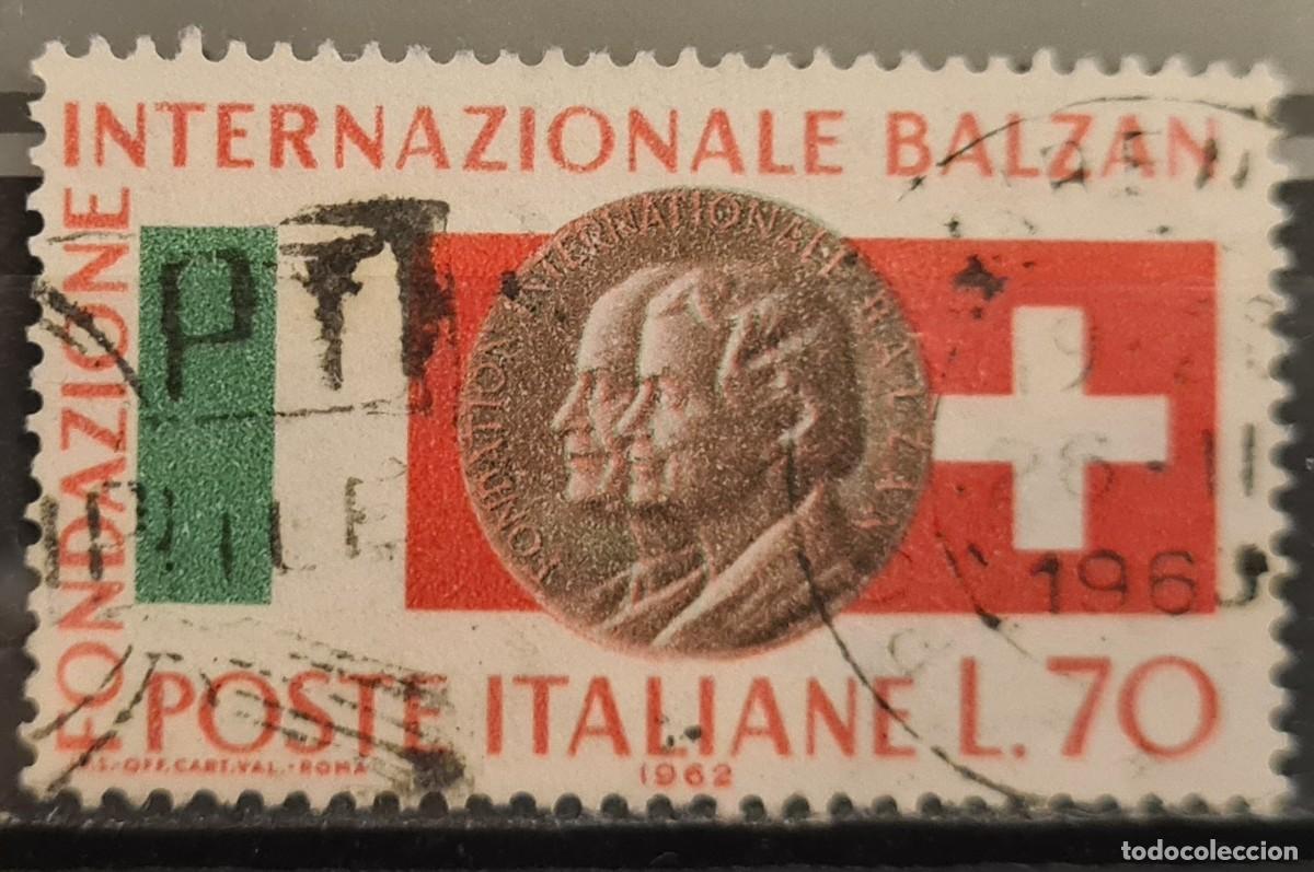 Sellos: Sello usado de Italia 1962: Distribuci&oacute;n de premios de la Fundaci&oacute;n Internacional Balzan