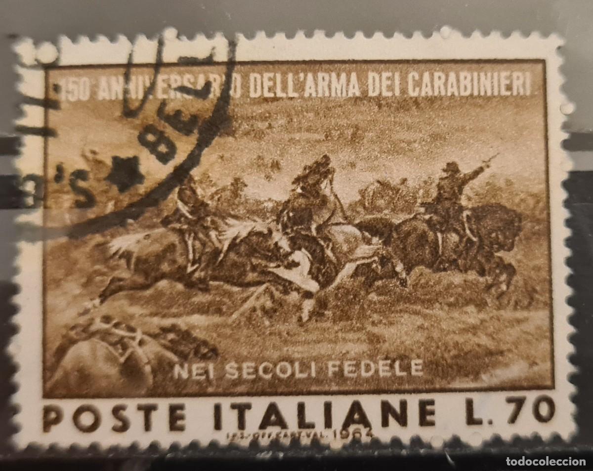 Sellos: Sello usado de Italia 1964: Sesquicentenario del Cuerpo de los Carabinieri
