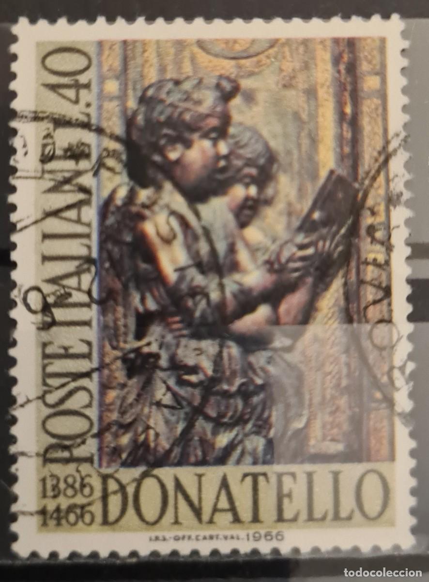 Sellos: Sello usado de Italia 1966: V Centenario de la muerte del escultor Donatello