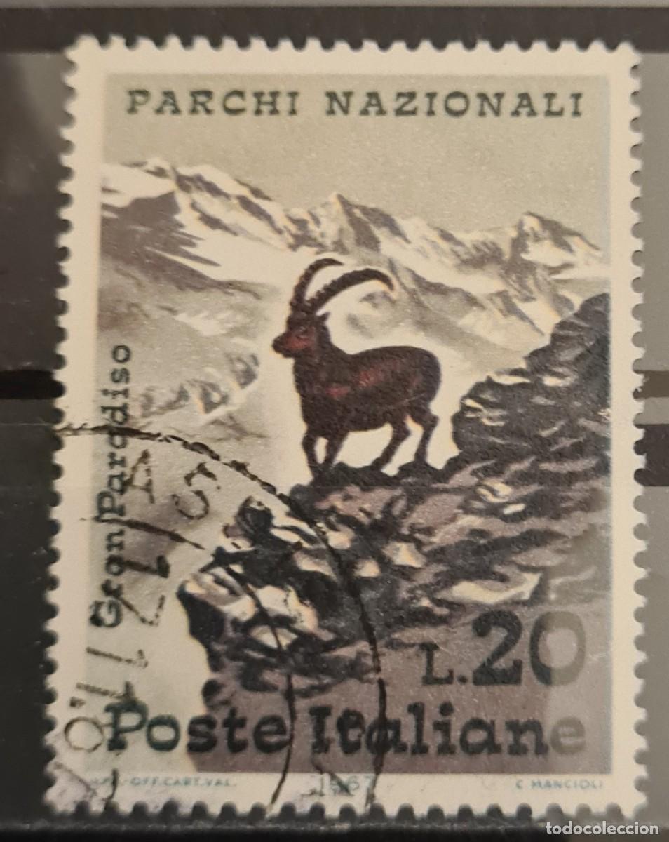 Sellos: Sello usado de Italia 1967: Parques Nacionales