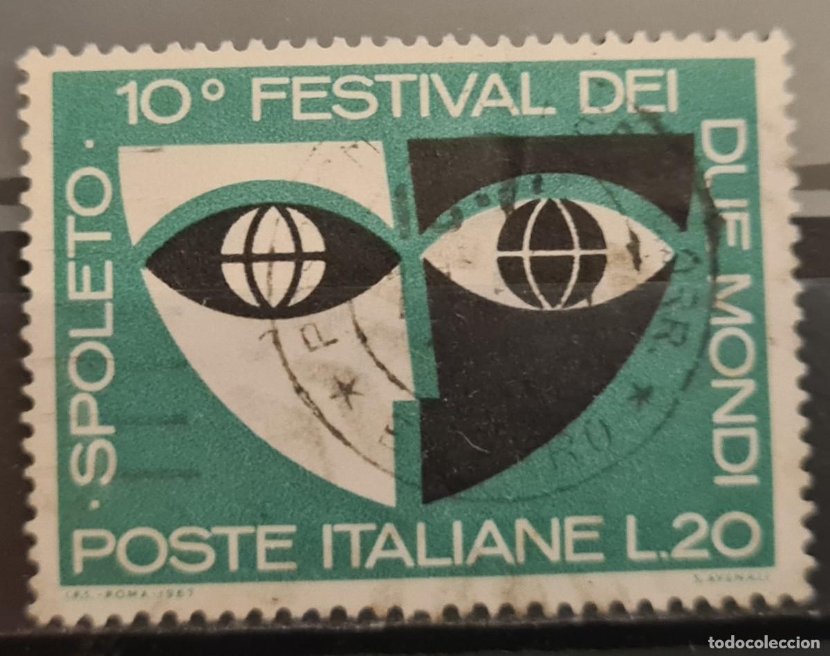 Sellos: Sello usado de Italia 1967: X Festival de los Dos Mundos, Spoleto