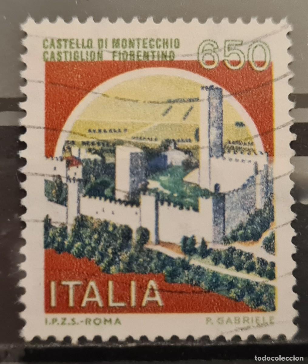 Sellos: Sello usado de Italia 1984. Castillos (VII): Montecchio