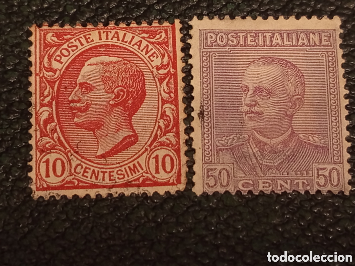 Sellos: Anuncio (M&aacute;ximo 80 caracteres)Lote 2 Sellos Italia 1901/1906 Vittorio Emanuele III Cat&aacute;logo Michel 7