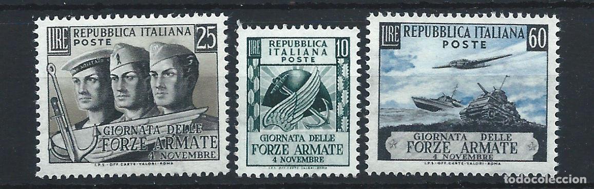 Sellos: Italie N&deg;637/39** (MNH) 1952 - Journ&eacute;e de l'arm&eacute;e