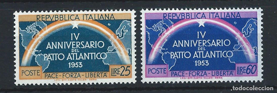 Sellos: Italie N&deg;660/61** (MNH) 1953 - Signature du pacte Atlantique