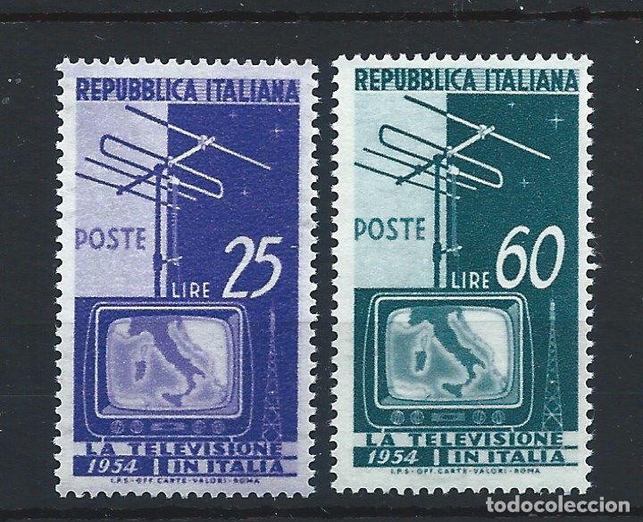 Sellos: Italie N&deg; 672/73** (MNH) 1954 - T&eacute;l&eacute;vision Italienne