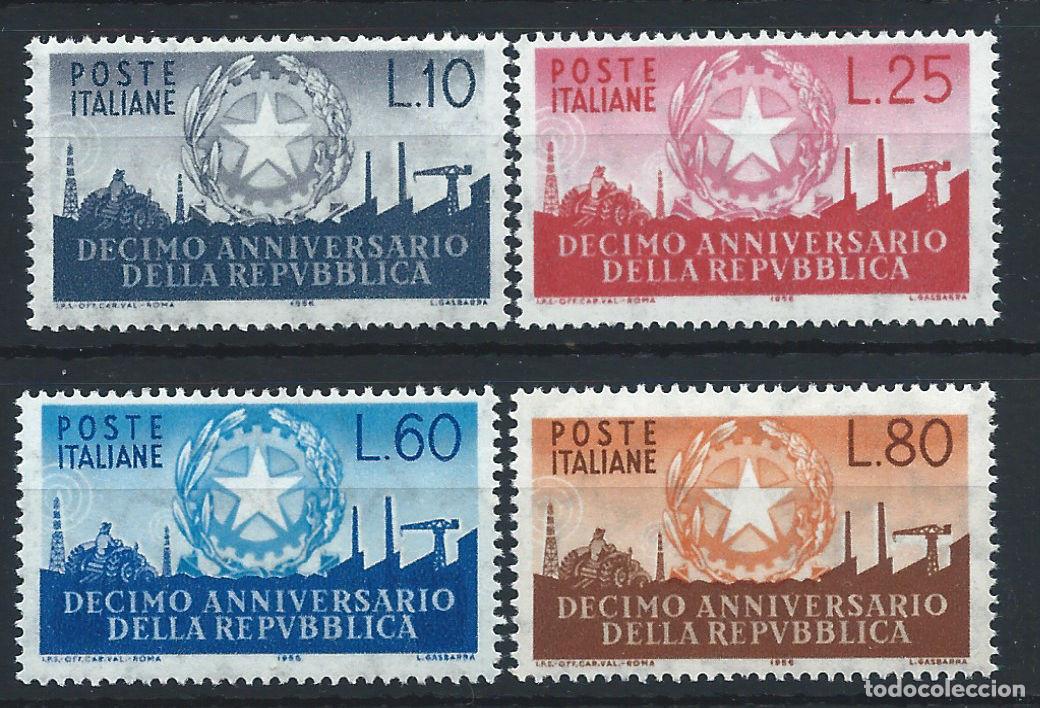Sellos: Italie N&deg;725/28** (MNH) 1956 - 10&eacute;me Anniversaire de la R&eacute;publique