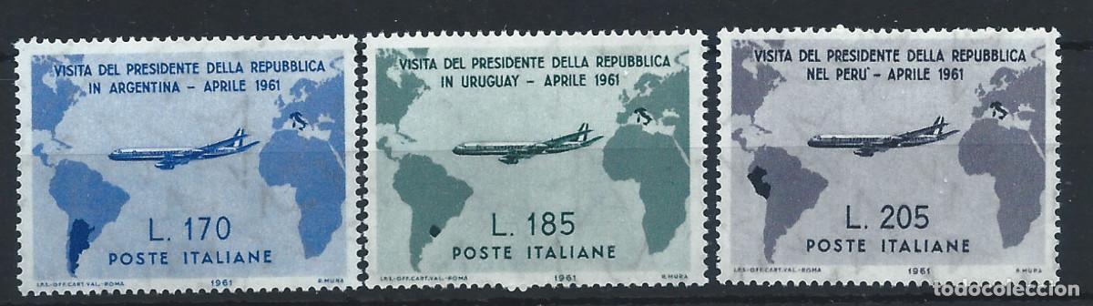 Sellos: Italie N&deg;845/47** (MNH) 1961 - Visite du pr&eacute;sident Granchi en Argentine