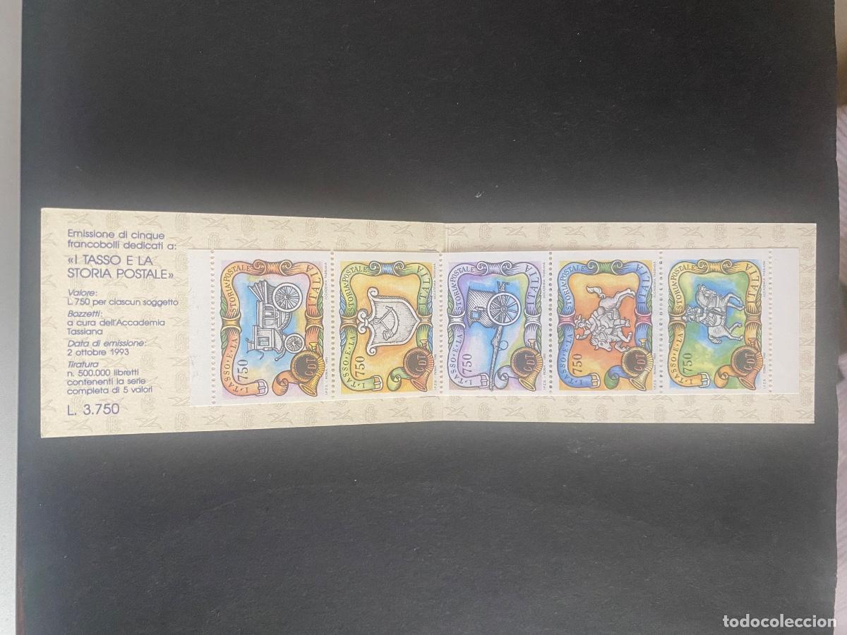 Selos: Italia 1993, carnet de 5 valores serie completa