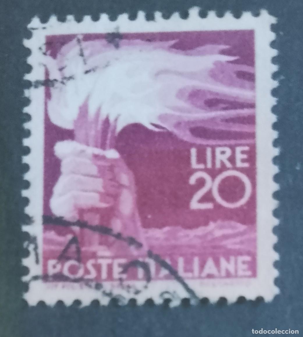 Sellos: ITALIA - V/F 20 LIRE - A&Ntilde;O 1946 - ANTORCHA.
