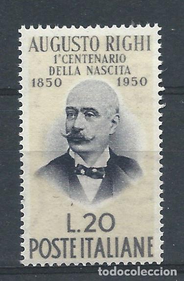 Sellos: Italie N&deg;570** (MNH) 1950 - physicien &rdquo;Augusto Righi&rdquo;