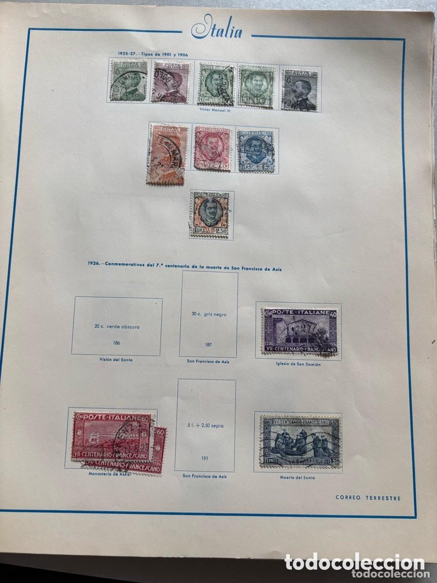 Timbres: Colecci&oacute;n &aacute;lbum sellos de Correo Rep&uacute;blica Italia con 549 sellos