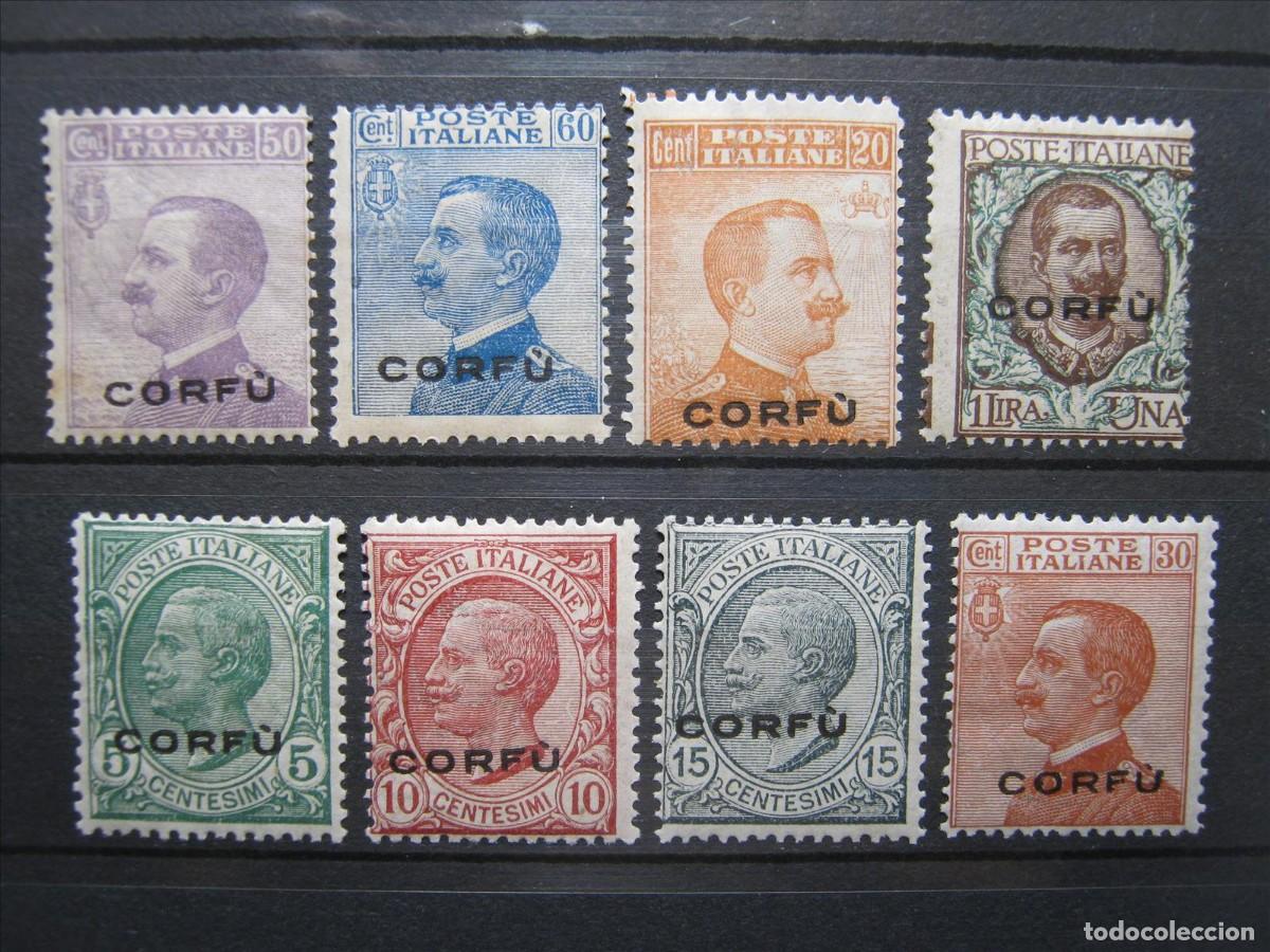 Stamps: CORF&Uacute; OCUPACI&Oacute;N ITALIANA ITALIA 1923 SERIE YVERT 1/8 LH*/MNH** LUJO.