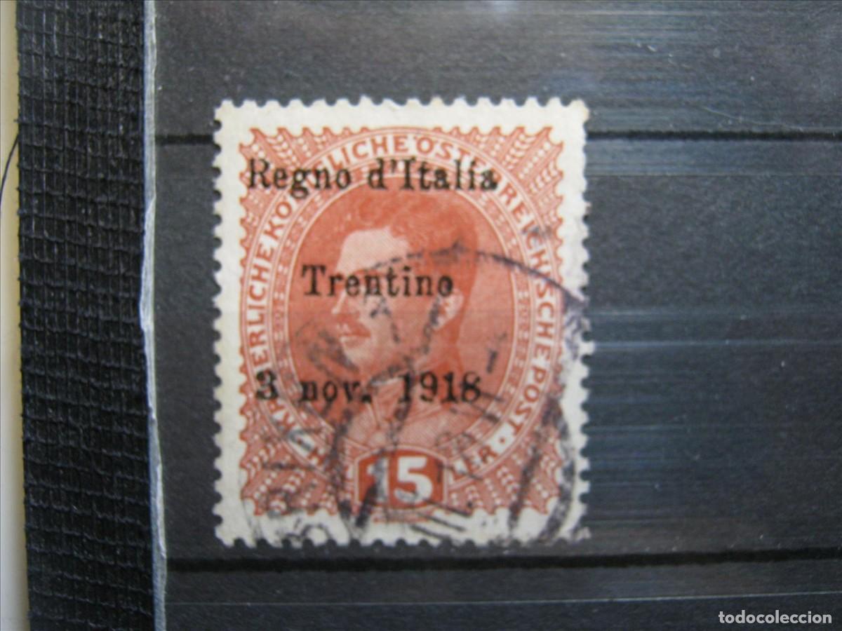 Stamps: ITALIA TRENTIN 1919 YVERT 6 USADO PERFECTO.