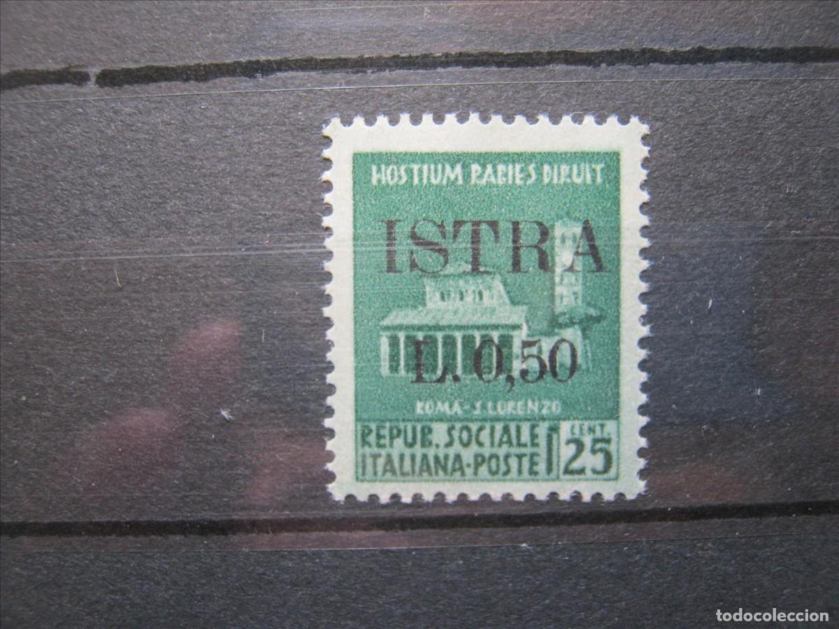 Selos: ITALIA OCUPACI&Oacute;N ISTRIA 1945 YVERT 7 MNH** SIN CHARNELA LUJO.