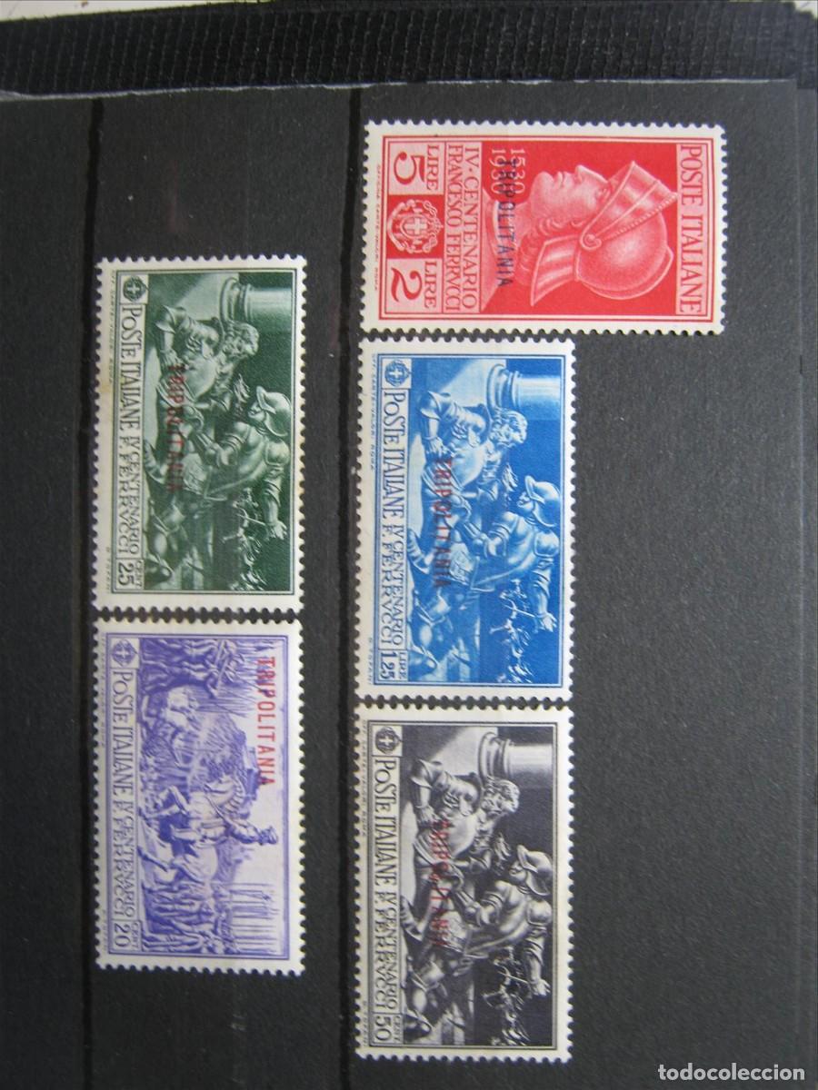 Selos: ITALIA TRIPOLITANIA 1930 FERRUCCI SERIE YVERT 87/91 MH* LUJO.