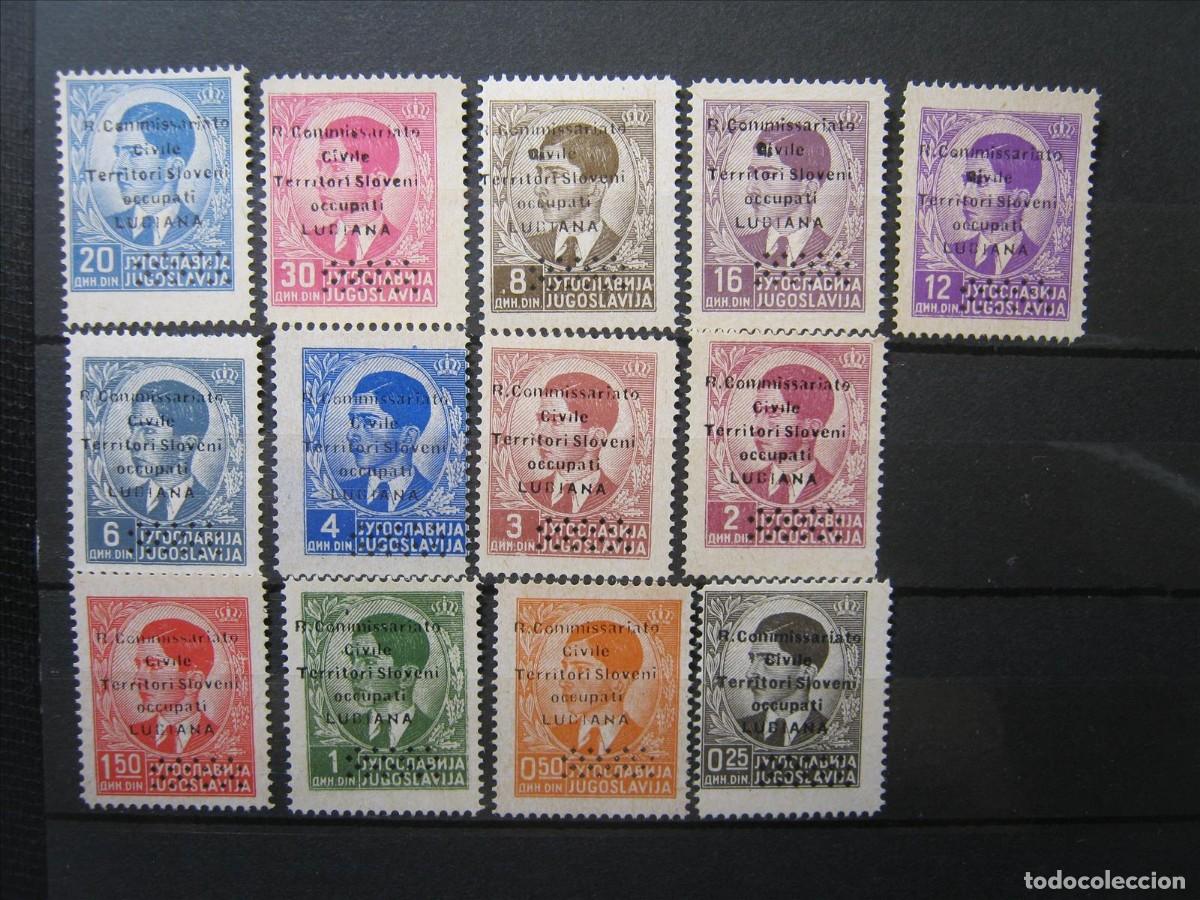 Selos: LIUBLIANA ESLOVENIA OCUPACI&Oacute;N ITALIANA ITALIA 1941 LOTE ENTRE EL 18 Y 33 MNH** LUJO.