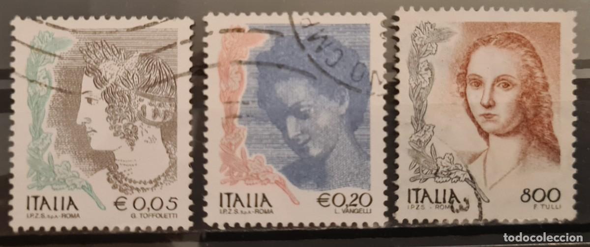 Briefmarken: Lote de tres sellos usados de Italia