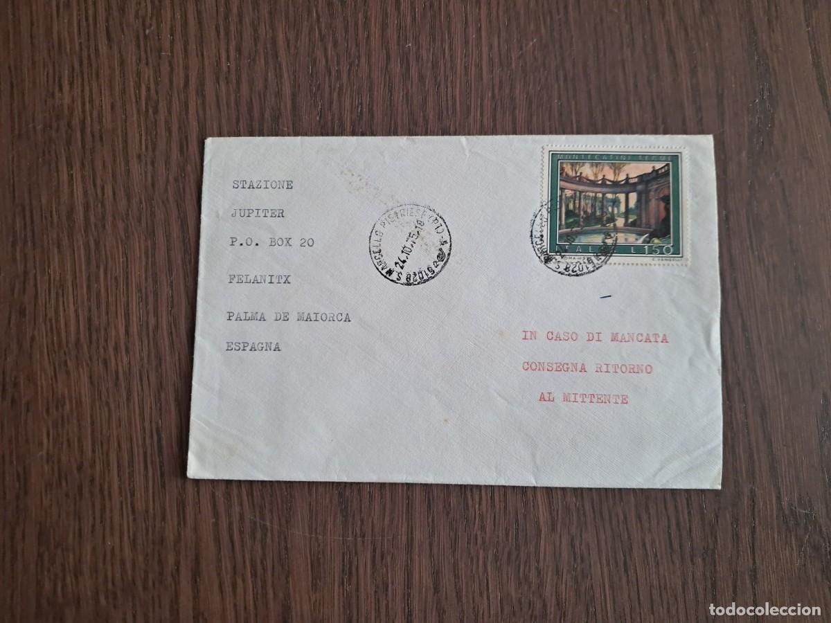 Sellos: sobre, carta circulada con sellos de Italia, a&ntilde;o 1975. radioaficionado.
