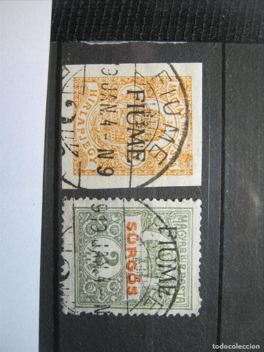 Sellos: FIUME ITALIA 1919 YVERT 27 Y 28 USADOS PERFECTOS.