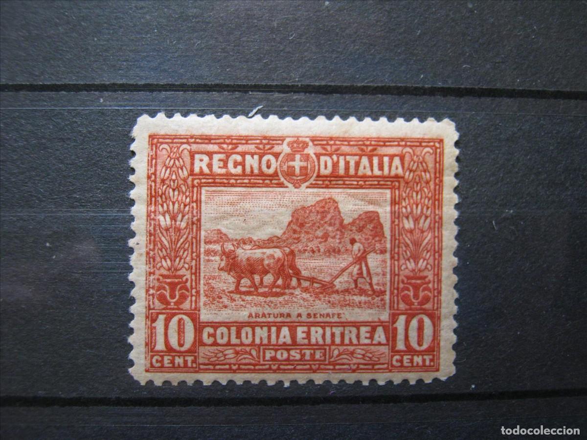 Sellos: ERITREA ITALIA 1910-20 YVERT 38 B LH* LEVE CHARNELA LUJO.