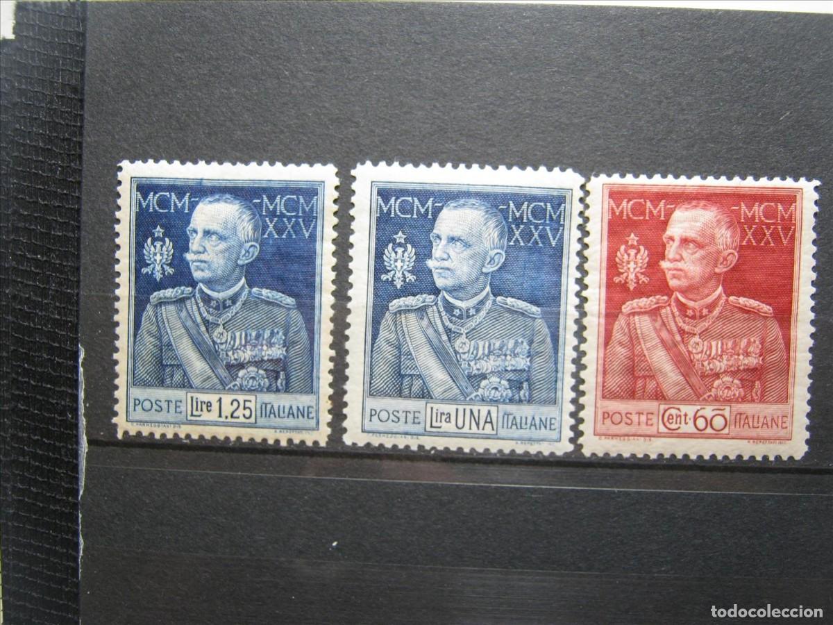 Sellos: ITALIA 1925 SERIE YVERT 175/177 MNH**/MH* LUJO.