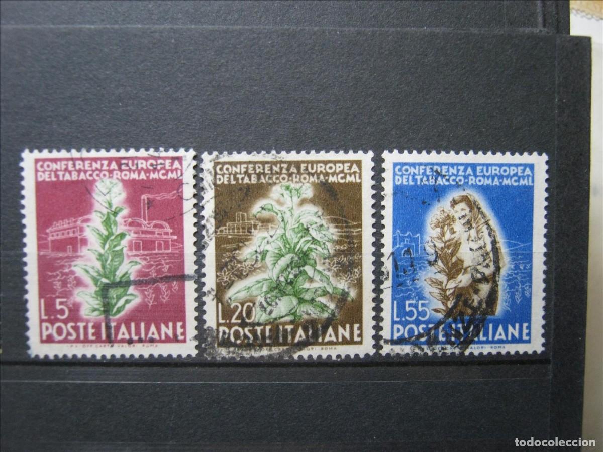 Sellos: ITALIA 1950 SERIE YVERT 567/569 USADOS PERFECTOS.
