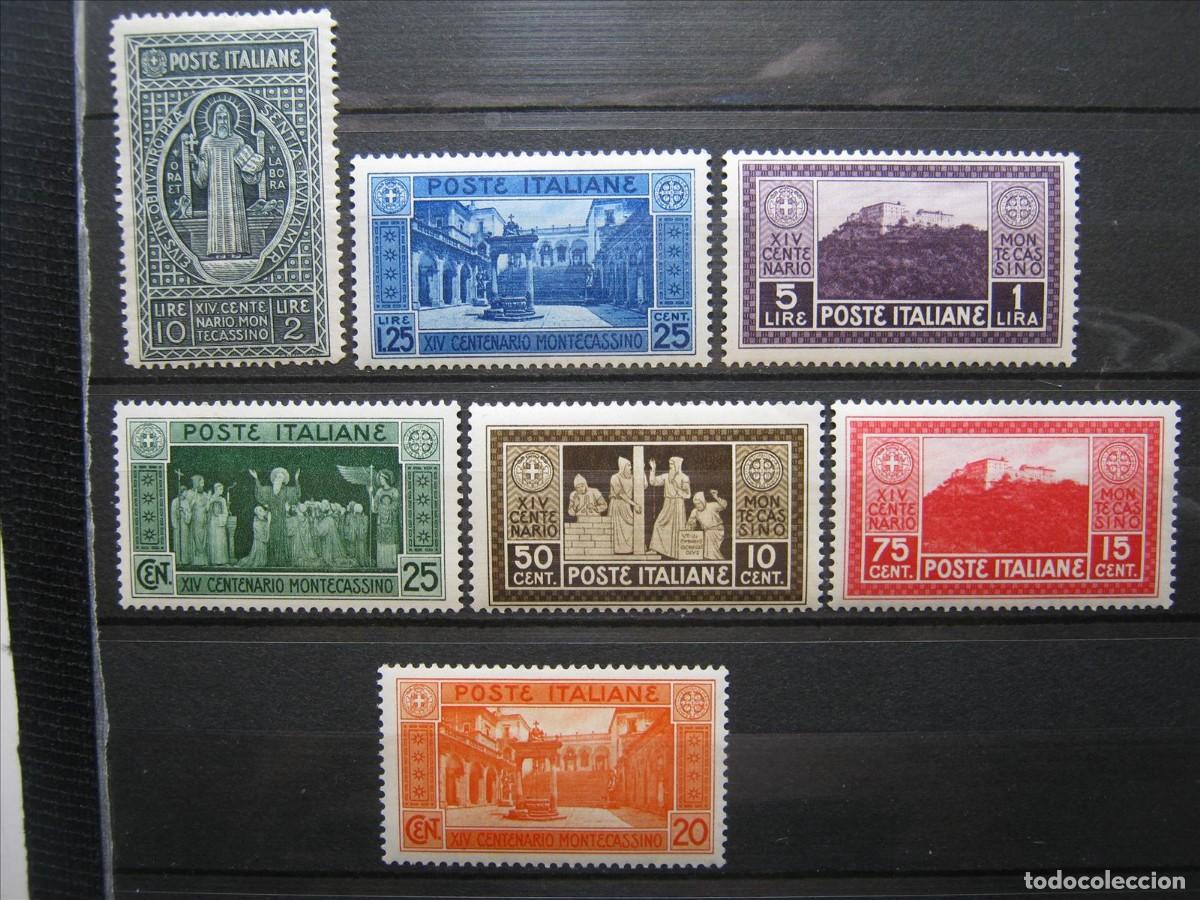 Sellos: ITALIA 1929 SERIE YVERT 244/250 MH* LUJO.