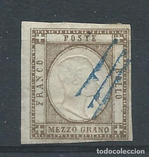 Sellos: Italie - Naples province N&deg;11 Obl (FU) 1861 - Victor Emmanuel II