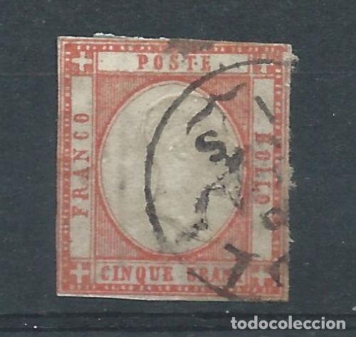 Sellos: Italie - Naples province N&deg;14 Obl (FU) 1861 - Victor Emmanuel II