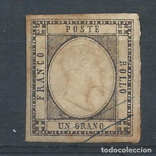 Sellos: Italie - Naples province N&deg;12 Obl (FU) 1861 - Victor Emmanuel II