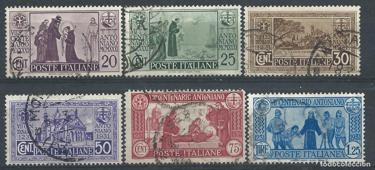 Sellos: Italie N&deg;273/78 Obl (FU) 1931 - Saint Antoine