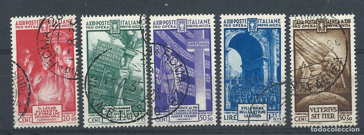 Sellos: Italie N&deg;360/63 + PA 85 Obl (FU) 1935 - Milices volontaires