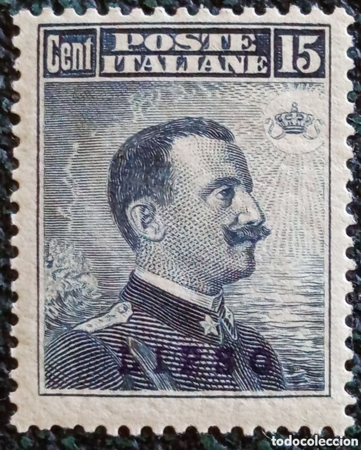 Sellos: EGEO LIPSO 1916 20c su 15c grigio nero MH*