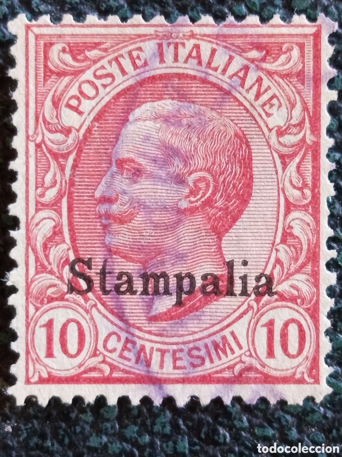 Briefmarken: Sello Stampalia Egeo Ocupaci&oacute;n Italiana 1912 V&iacute;ctor Manuel III 10c Scott #2 Usado
