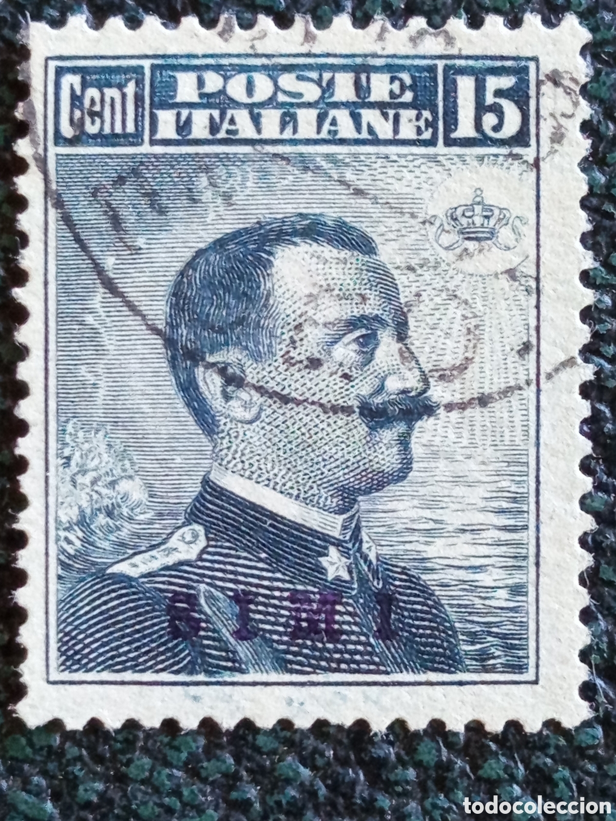 Selos: Sello Simi Egeo Ocupaci&oacute;n Italiana 1912 V&iacute;ctor Manuel III 15c Scott #3 Usado