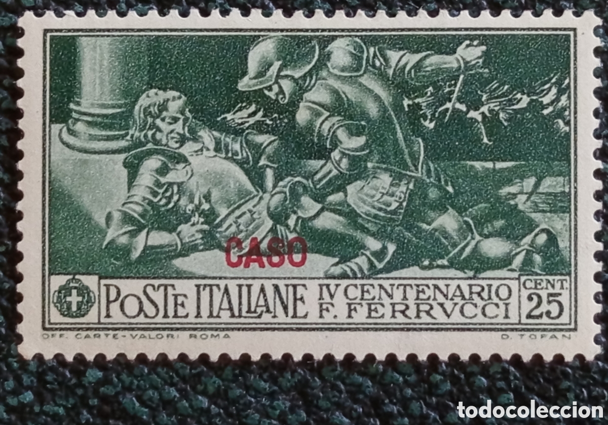 Sellos: Sello Italia Caso 1930 Ferrucci 25c MH Nuevo Sassone 13