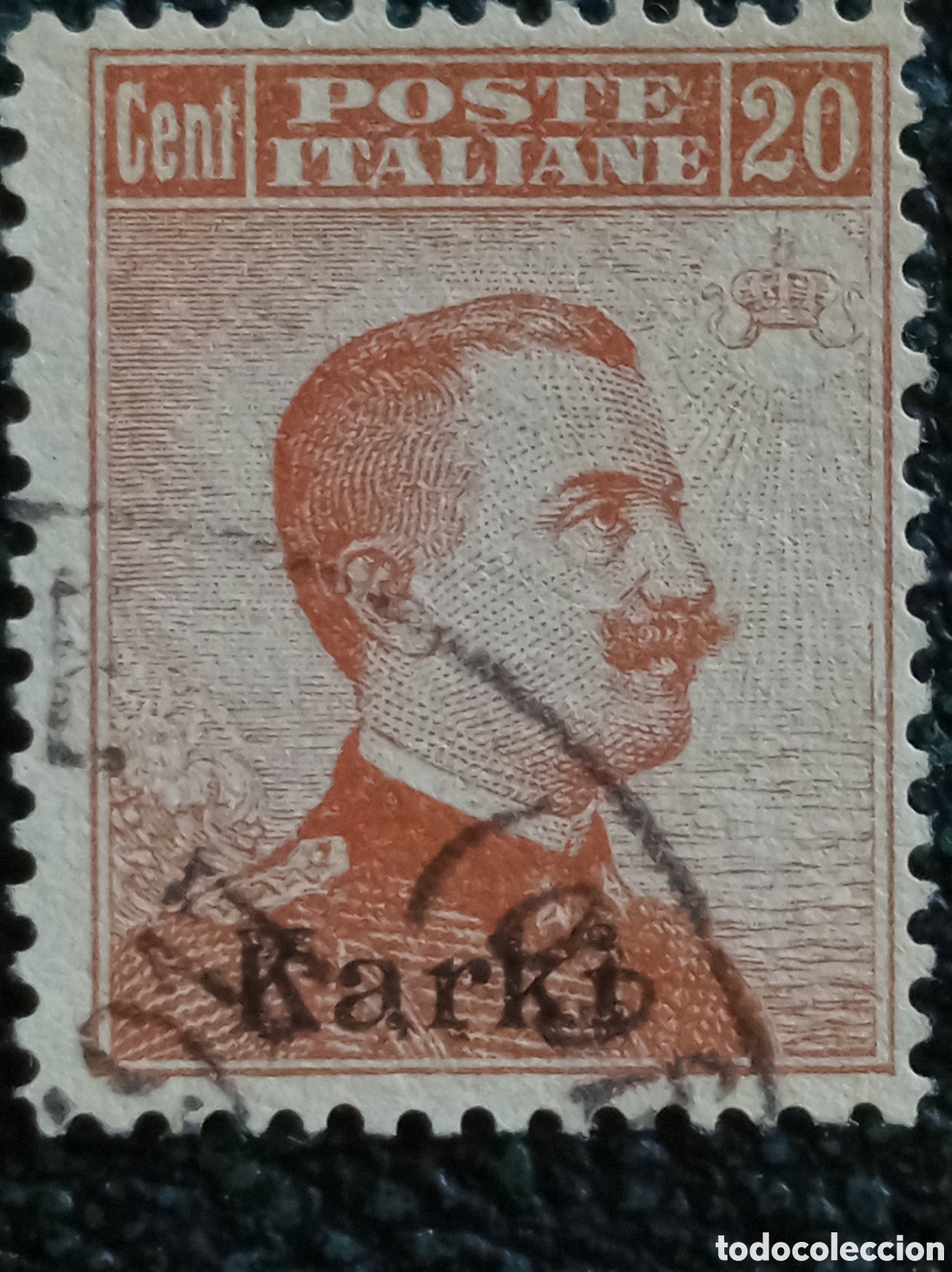 Sellos: Sello Karki Islas Egeo 1912 - 20c Naranja Usado - Cat&aacute;logo Sassone N. 9