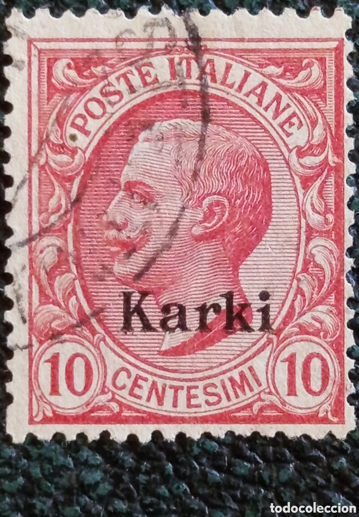 Sellos: Sello Karki Islas Egeo 1912 - 10c Rosa Usado - Cat&aacute;logo Sassone N. 3
