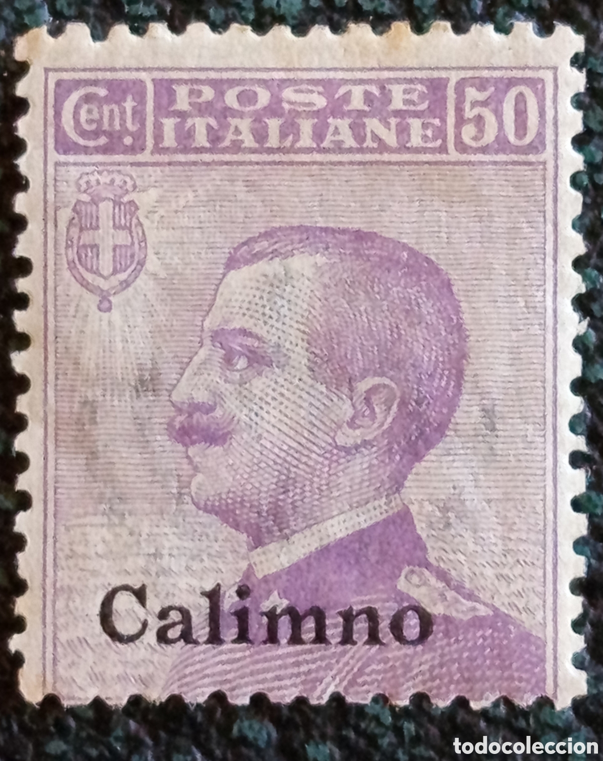 Sellos: Sello Calimno Egeo 1912 - 50c Violeta Nuevo MH - Cat&aacute;logo Sassone N. 11