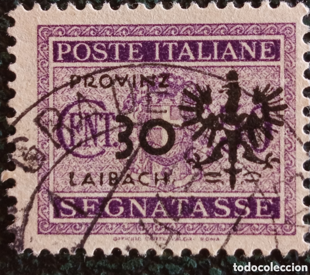 Sellos: Sello Prov. Laibach Ocupaci&oacute;n Italiana 1945 Mi. 10